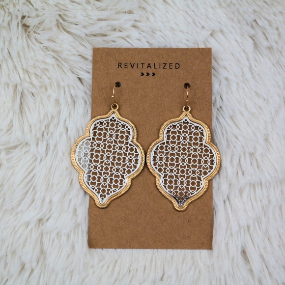 🖤 • last pair • Silver + Gold Dangle Earrings - Picture 2 of 4